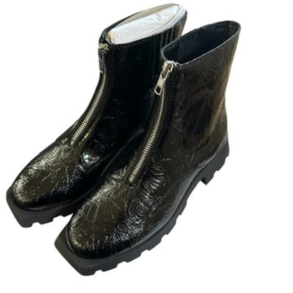 Katy Perry The Daarling Black Goth Grunge Combat Boots Zip Women’s Size 6.5M - Picture 5 of 10